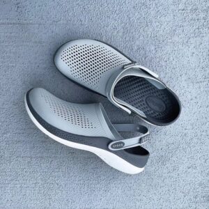 First Copy Crocs Literide 360 Black Grey Clogs for Men