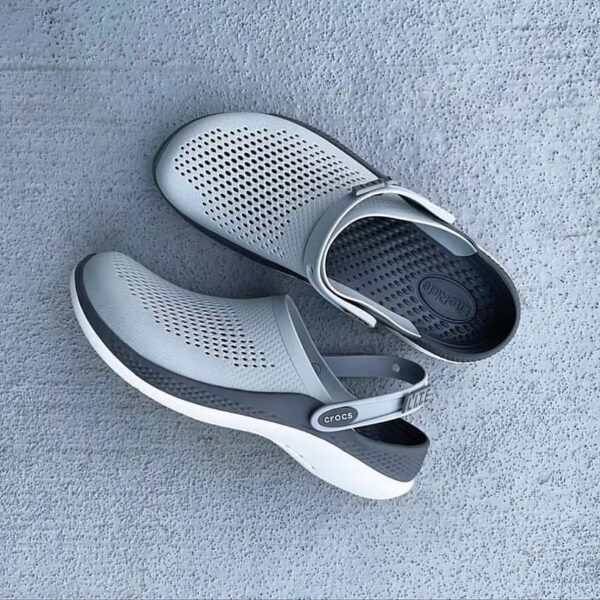 First Copy Crocs Literide 360 Black Grey Clogs for Men