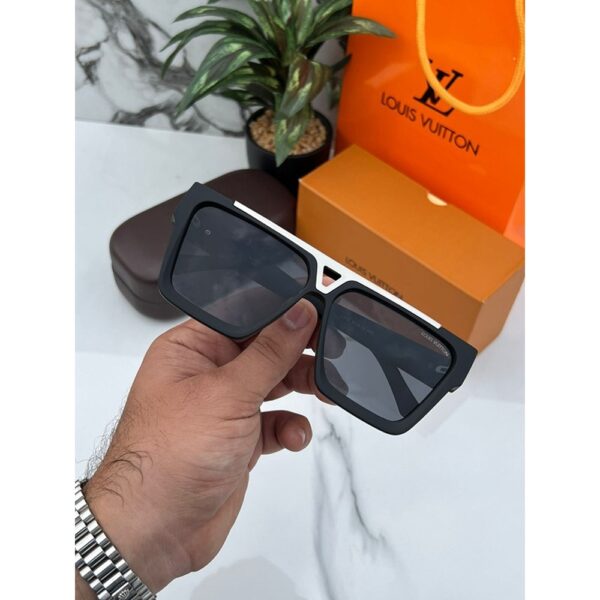 Louis Vuitton 1st Copy Sunglasses Black Silver for Men (4) Louis Vuitton 1st Copy Sunglasses Black Silver for Men