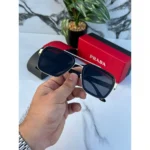 1st Copy Prada Black Gold 88079 Sunglasses for Men