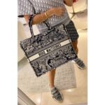 1st Copy Christian Dior Lady Bag Book Tote Black Tiger