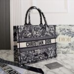 1st Copy Christian Dior Lady Bag Book Tote Black Tiger