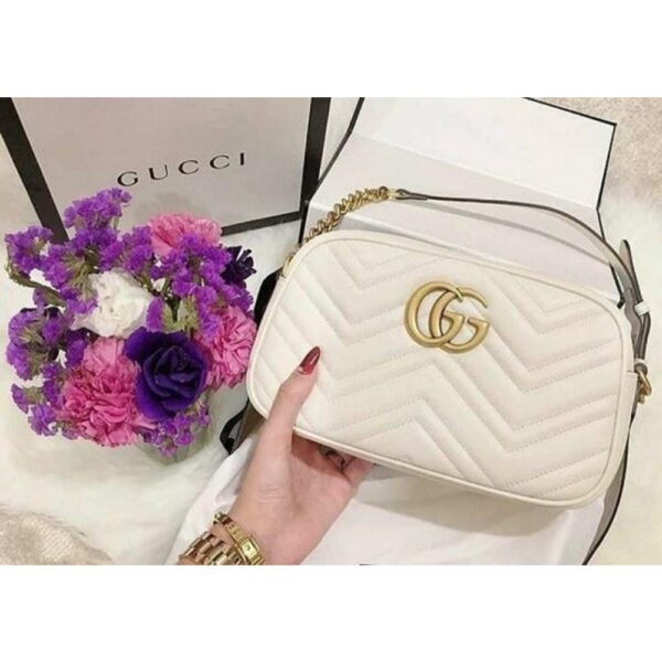 1st Copy Gucci Marmont Camera Sling Bag White