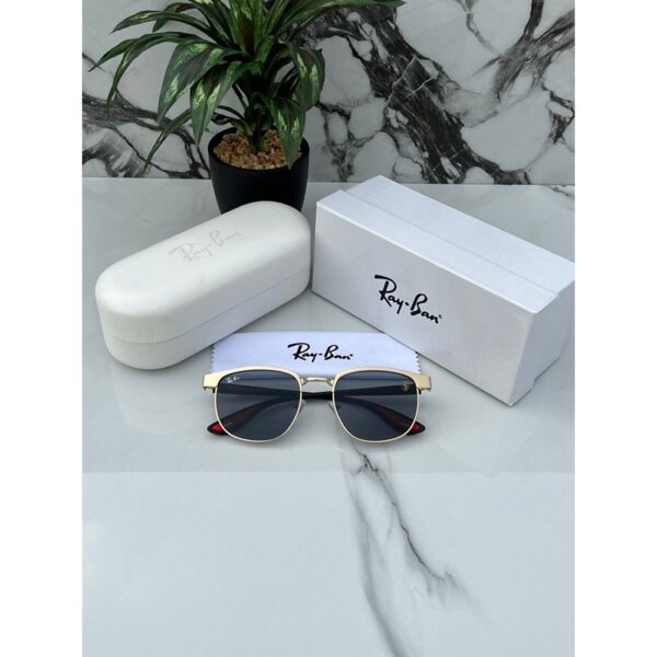 1st Copy Rayban Gold Black Sunglasses for Men