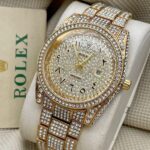 First Copy Rolex Arabic Diamond Gold Watch for Men