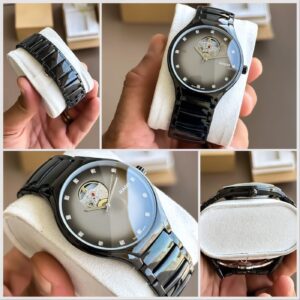 First Copy Rado Men's Black True Secret Diamonds Watch