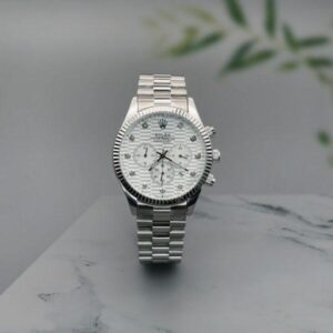First Copy Rolex Oyster Perpetual Silver Unique Version White Dial