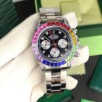 First Copy Rolex Rainbow Daytona Silver Watch for Men