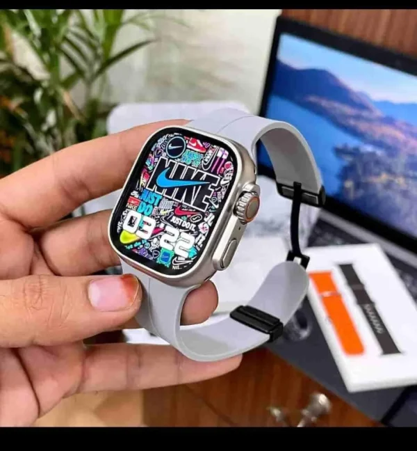 Series 8 Ultra Gray First Copy Smartwatch with Apple Logo