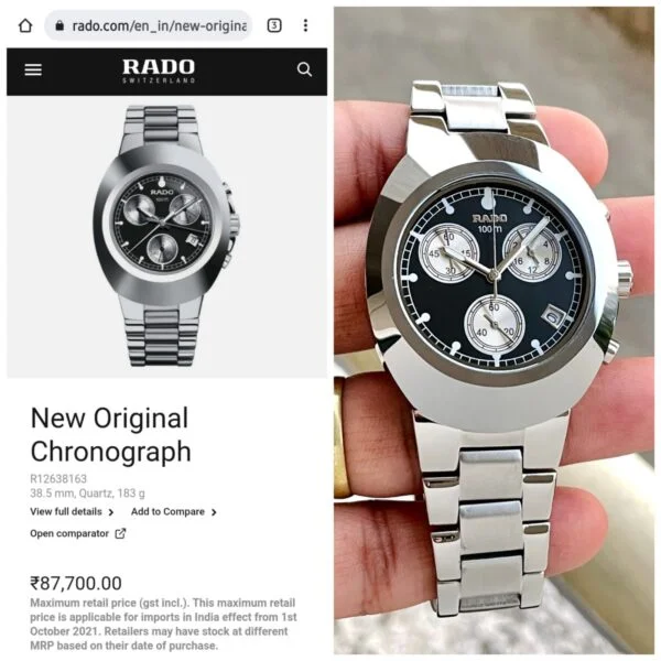 First Copy Rado Diastar Men’s Silver Chronograph Watch First Copy Rado Diastar Men’s Silver Chronograph Watch