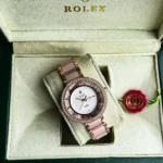 Rolex Zoom Rose Gold First Copy Watch for Girls
