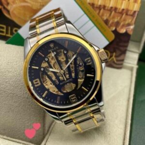Rolex First Copy Fully Automatic Silver & Gold Watch for Men