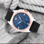 Mens Emporio Armani Watch Silicon Belt Gents (SG321)