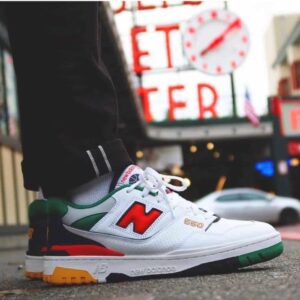 Branded NB 550 White Red Sneakers