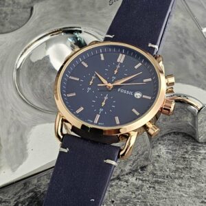 Fossil Watch : Fossil Chronograph Leather Edition Watch For Men (SG1017)