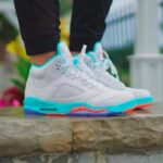 Branded Air Retro 5 White Sky Sneakers