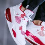 Branded Air Retro 4 Red Sneakers