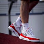 Branded Air Retro 3 Red Sneakers