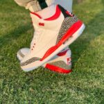 Branded Air Retro 3 White Red Sneakers