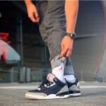 Branded Air Retro 3 Black Grey Sneakers