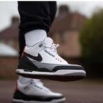 Branded Air Retro 3 Black Grey Sneakers