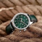 Trending Men's Omega Watch Green With Leather Strap (SG179)