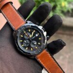 Brown Leather Fossil Watch For Men (SG258)