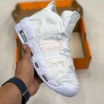 Branded Air More Uptempo White Cream Sneakers