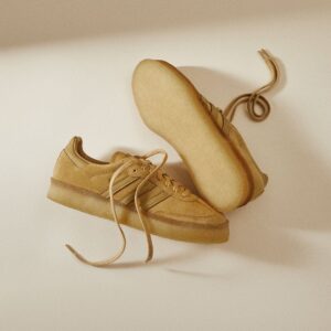 Branded X Clarks Samba Cream Sneakers