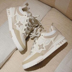 Branded Louis Vuitton Skate Cream Sneakers
