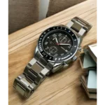 Trendy Fossil Round Dial Auto Watch Silver Black Watch For Men (SHH04680)