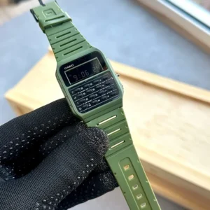 Trendy Casio Calculator Green Watch For Men (SHH04778)