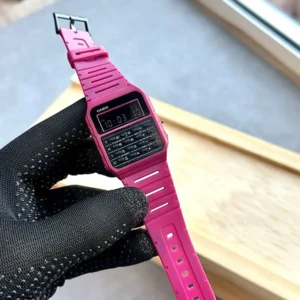 Trendy Casio Calculator Pink Watch For Men (SHH04779)