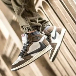 Branded Air Retro 1 Travis Scott Brown Sneakers