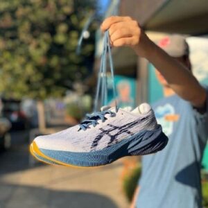 Asics Novablast 3 White Navy Running Shoes