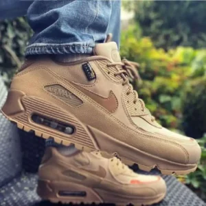 Branded Airmax 90 Cream Running Shoes